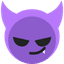TikTok [wicked] emoji - This TikTok emoji shows mischief, playful evil, or being naughty